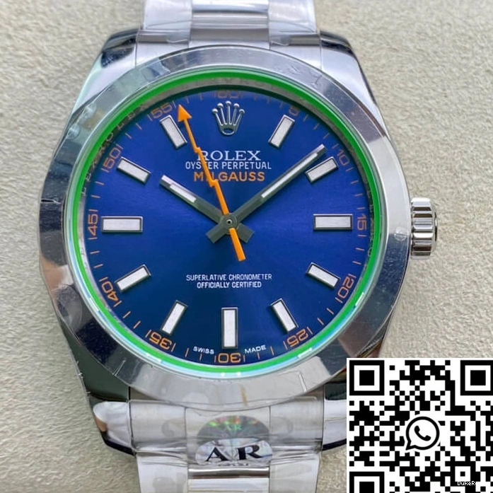 Factory AR Dial Milgauss 116400GV Blue Rolex 0120